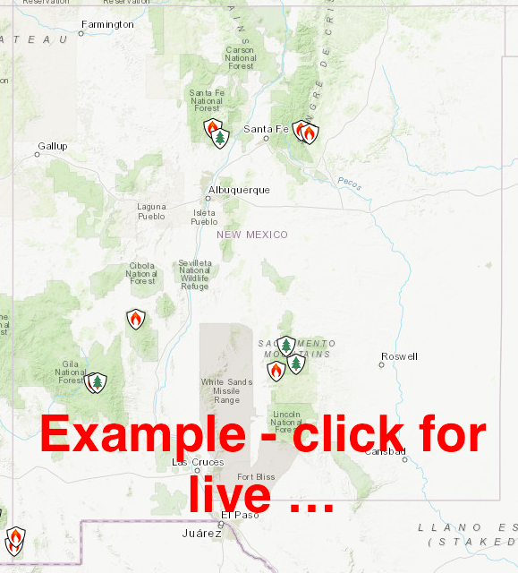 Example InciWeb New Mexico Fire Map