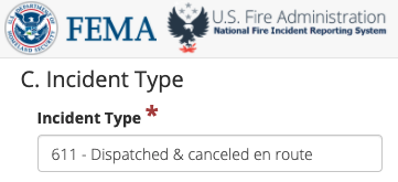 Incident Type: 611 - Dispatched &amp; Canceled En Route